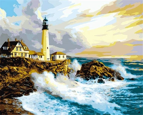 DIY Lighthouse Paint By Numbers Kits UK LS010