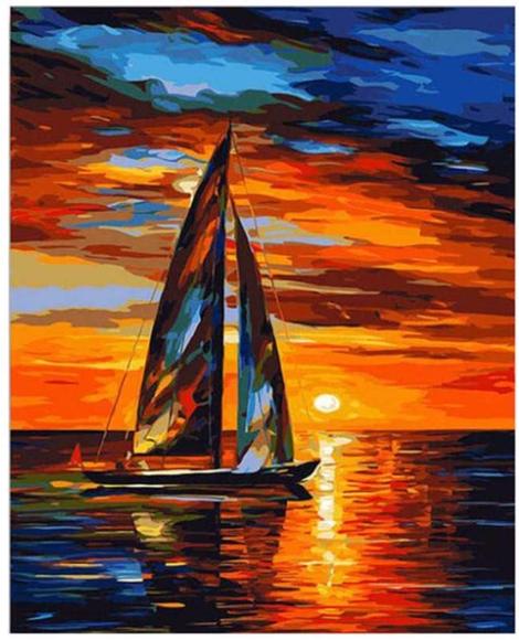 Landscape Boat Paint By Numbers Kits UK PP0066