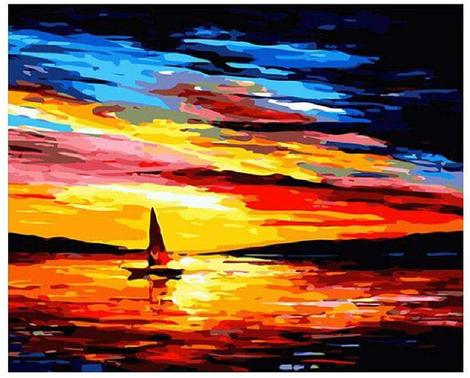Landscape Boat Paint By Numbers Kits UK PP0085