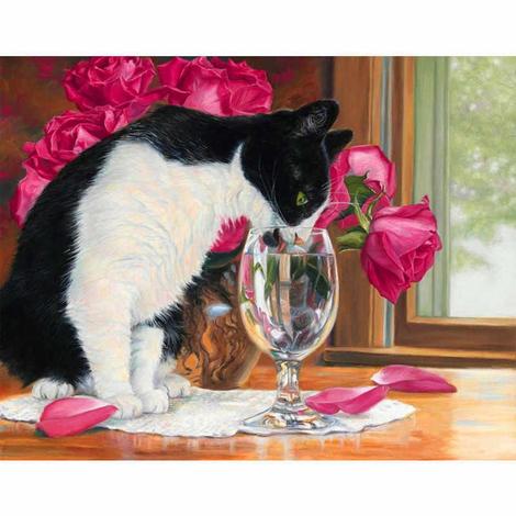Lovely Cat Diy Paint By Numbers Kits UK PE0149