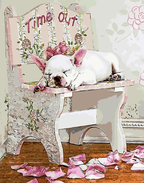 Lovely Dog Diy Paint By Numbers Kits UK PE0336