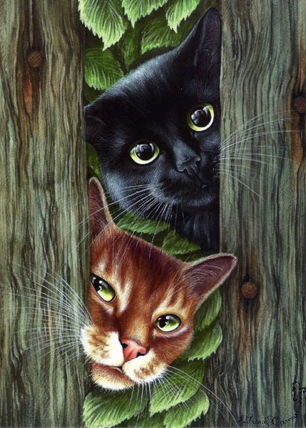 Lovely Cat Diy Paint By Numbers Kits UK PE0188