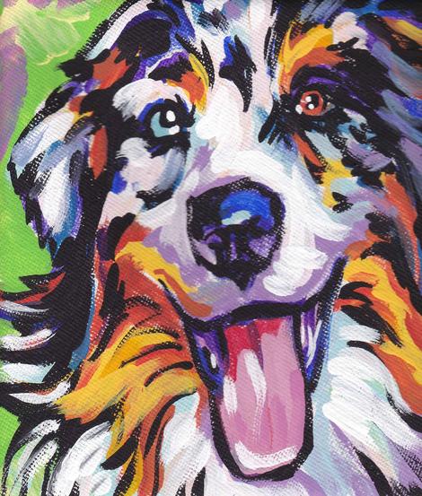Colorful Dog Diy Paint By Numbers Kits UK PE0065