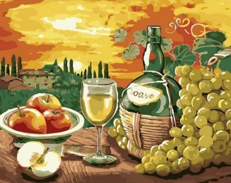 DIY Wine And Fruit Paint By Numbers Kits FD221