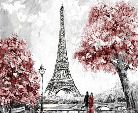 Eiffel Tower Landscape Paint By Numbers Kits LS267