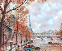 Landscape Eiffel Tower Diy Paint By Numbers Kits LS290