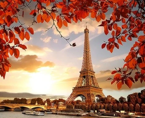 Landscape Eiffel Tower Diy Paint By Numbers Kits LS268