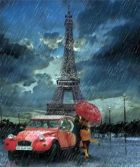 Eiffel Tower Diy Car Paint By Numbers Kits LS281