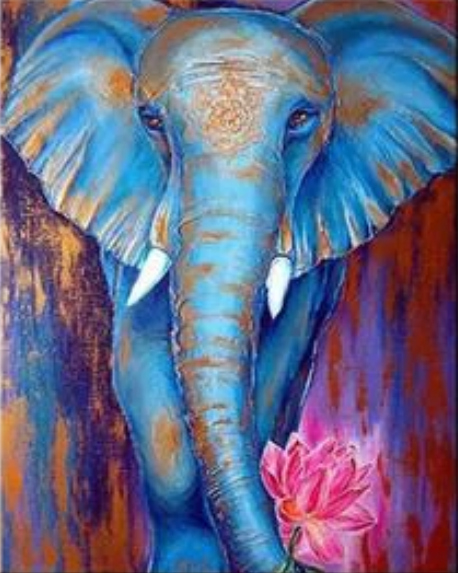 Animal Elephant Diy Paint By Numbers Kits UK AN0209