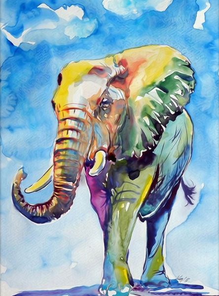 Animal Elephant Paint By Numbers Kits UK AN0211