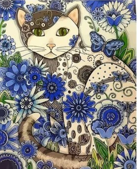 Cat Diy Paint By Numbers Kits UK PE0232