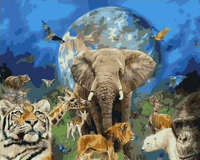 Animal Elephant Diy Paint By Numbers Kits UK AN0230
