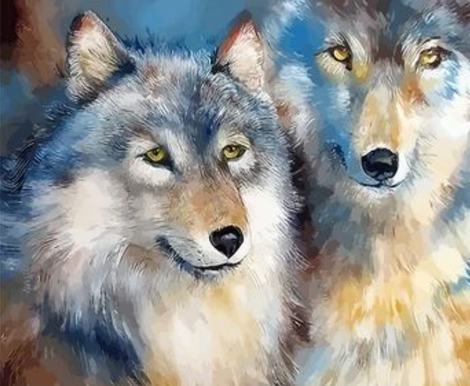 Animal Wolf Diy Paint By Numbers Kits UK AN0599