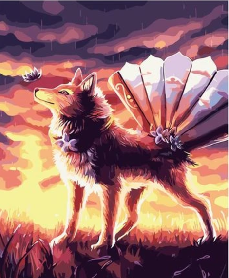 Animal Wolf Diy Paint By Numbers Kits UK AN0598