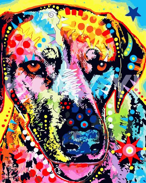 Pop Art Dog Diy Paint By Numbers Kits UK PE0367