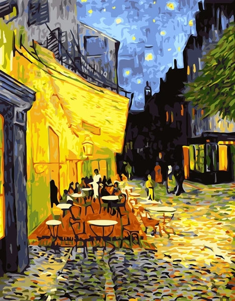 Van Gogh Diy Street Abstract Paint By Numbers Kits UK LS049