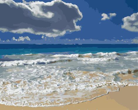 Landscape Beach Diy Paint By Numbers Kits UK LS436