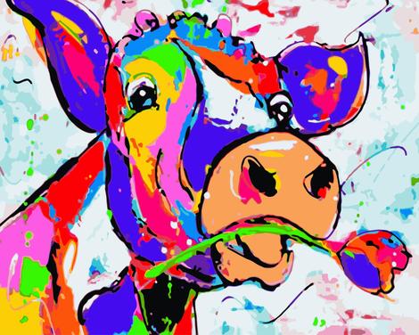 Cow Diy Paint By Numbers Kits UK AN0500