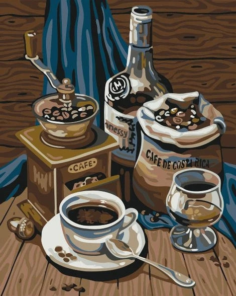 Diy Coffee Paint By Numbers Kits FD204