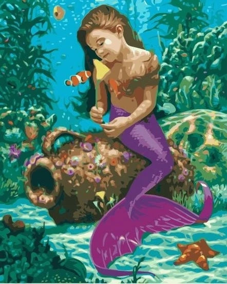 Mermaid Paint By Numbers Kits Diy UK MA163