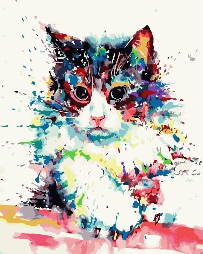 Cat Diy Paint By Numbers Kits UK PE0010