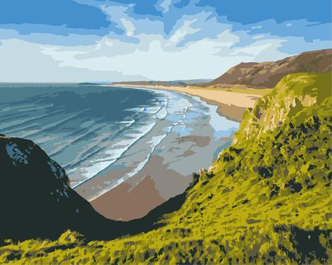 Landscape Beach Diy Paint By Numbers Kits UK LS431