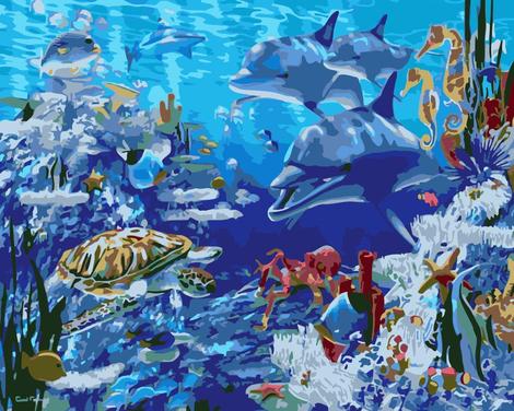 Dolphin Diy Paint By Numbers Kits MA185
