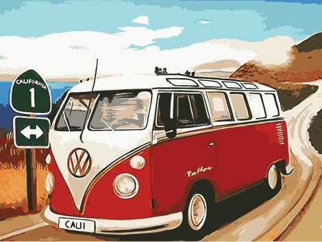 Bus Diy Paint By Numbers Kits UK VE0061