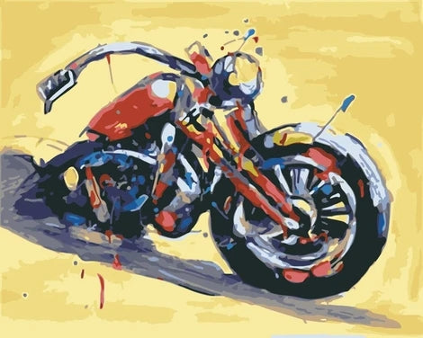 Motorcycle Diy Paint By Numbers Kits UK VE0086