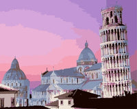 Leaning Tower of Pisa Diy Paint By Numbers Kits LS374