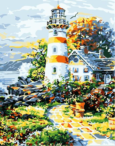 Lighthouse Diy Paint By Numbers Kits UK BU0018