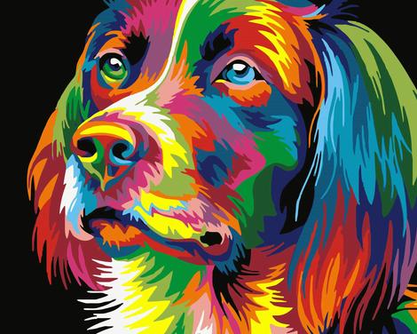 Pop Art Dog Diy Paint By Numbers Kits UK PE0033