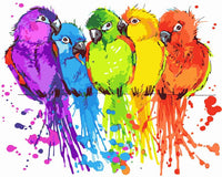 Parrot Diy Paint By Numbers Kits Uk WM-236