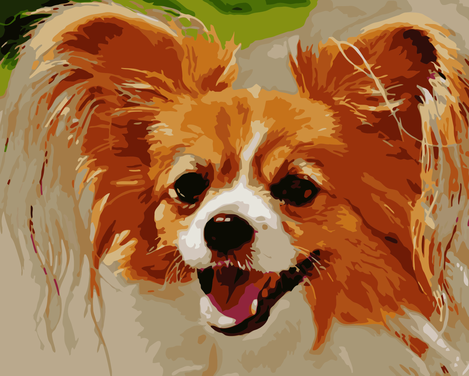 Cute Dog Diy Paint By Numbers Kits UK PE0366