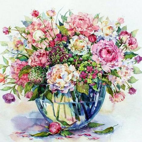 Flower Diy Paint By Numbers Kits UK PP0023