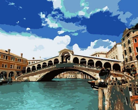 Landscape Venice Bridge Diy Paint By Numbers Kits LS320