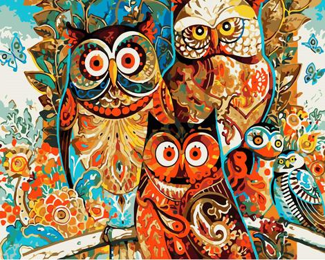 Owl Diy Paint By Numbers Kits UK FA0023