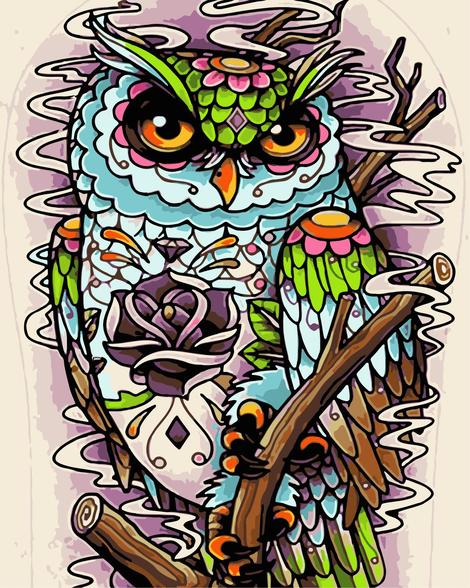 Owl Diy Paint By Numbers Kits UK FA0064