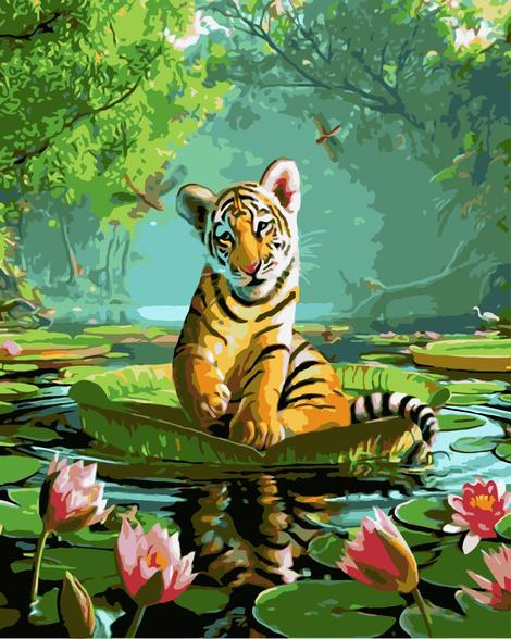 Tiger Diy Paint By Numbers Kits UK AN0344