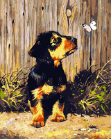 Butterfly Dog Diy Paint By Numbers Kits UK PE0059