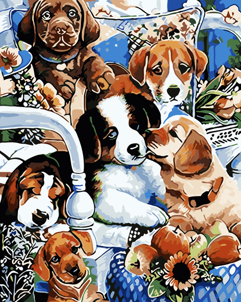 Dog Diy Paint By Numbers Kits UK PE0064