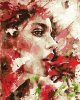 Portrait Woman Diy Paint By Numbers Kits UK PO0582