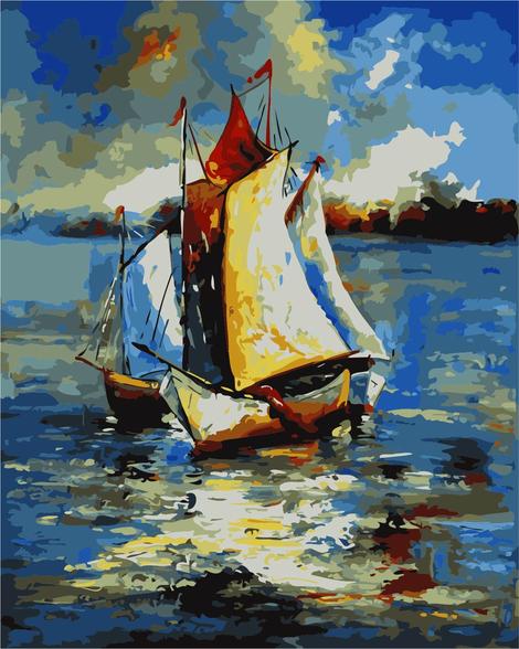 Boat Diy Paint By Numbers Kits UK PP0108