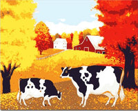 Cow Diy Paint By Numbers Kits UK AN0499
