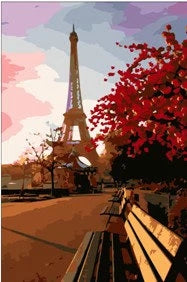 Eiffel Tower Diy Paint By Numbers Kits UK BU0057