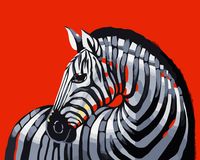 Zebra Diy Paint By Numbers Kits UK AN0800