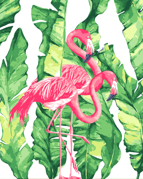 Flamingo Diy Paint By Numbers Kits UK AN0173