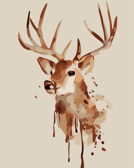 Deer Diy Paint By Numbers Kits UK AN0623