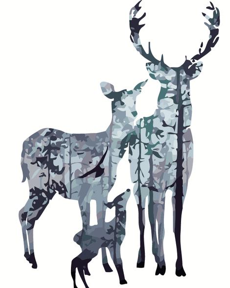 Deer Diy Paint By Numbers Kits UK AN0618