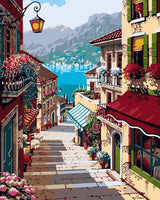 Beautiful Street Romantic Diy Paint By Numbers Kits UK LS052